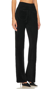 JoosTricot Solid Velvet Fancy Pants in Black