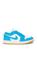 Jordan Air Jordan 1 Low Sneaker in Blue | White  Dark Powder Blue  & Gum Light Bro Lifestyle Sneakers for Women
