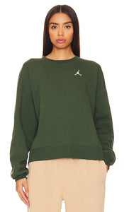 Jordan Brooklyn Fleece Crewneck Sweatshirt in Dark Green - Jordan - Brooklyn - Sweat-shirt ras du cou en polaire - Vert foncé - Jordan Brooklyn 深绿色抓绒圆领运动衫 - Jordan Brooklyn Fleece-Sweatshirt mit Rundhalsausschnitt in Dunkelgrün - Jordan Brooklyn 플리스 크루넥 스웨트셔츠 색상 - 다크 그린 색상 - Felpa girocollo in pile Jordan Brooklyn in verde scuro