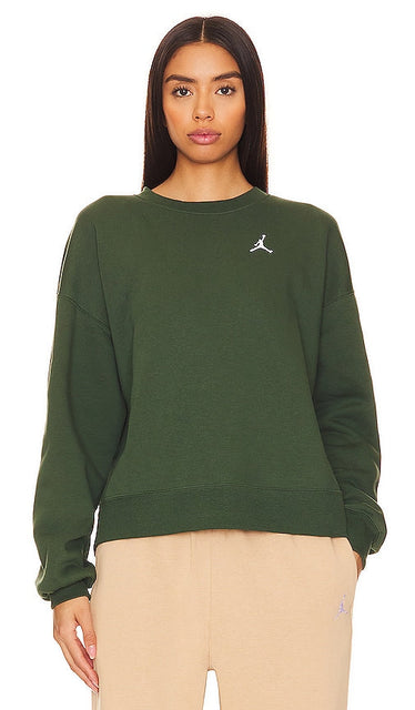 Jordan Brooklyn Fleece Crewneck Sweatshirt in Dark Green - Jordan - Brooklyn - Sweat-shirt ras du cou en polaire - Vert foncé - Jordan Brooklyn 深绿色抓绒圆领运动衫 - Jordan Brooklyn Fleece-Sweatshirt mit Rundhalsausschnitt in Dunkelgrün - Jordan Brooklyn 플리스 크루넥 스웨트셔츠 색상 - 다크 그린 색상 - Felpa girocollo in pile Jordan Brooklyn in verde scuro