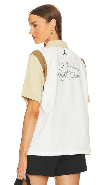 Jordan Button Up Shirt in White - Jordan - Chemise boutonnée en blanc - Jordan 白色纽扣衬衫 - Jordan-Hemd mit Knöpfen in Weiß - Jordan 버튼업 셔츠화이트 색상 - Camicia Jordan con bottoni in bianco