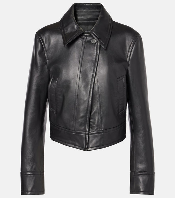 Joseph Caron cropped leather jacket