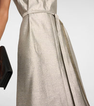 Joseph Desiree metallic midi dress