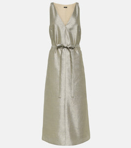 Joseph Desiree metallic midi dress