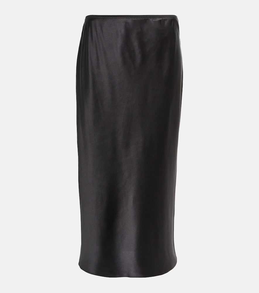 Joseph Isaak silk satin midi-skirt - Joseph Isaak 真丝缎面中长裙