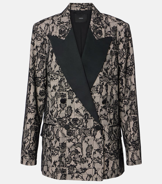 Joseph Jaden patchwork lace-trimmed blazer