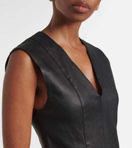 Joseph Kosma leather midi dress