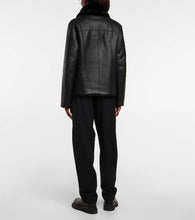 Joseph Shearling-trimmed leather jacket