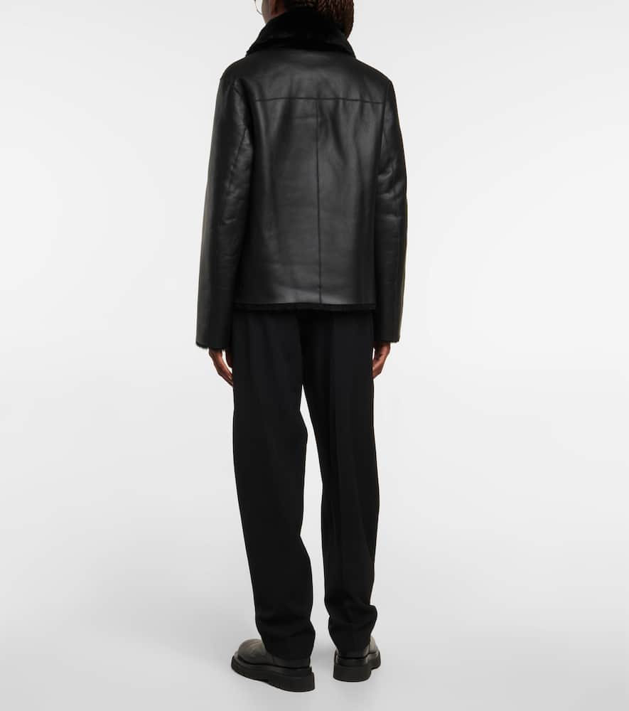 Joseph Shearling-trimmed leather jacket