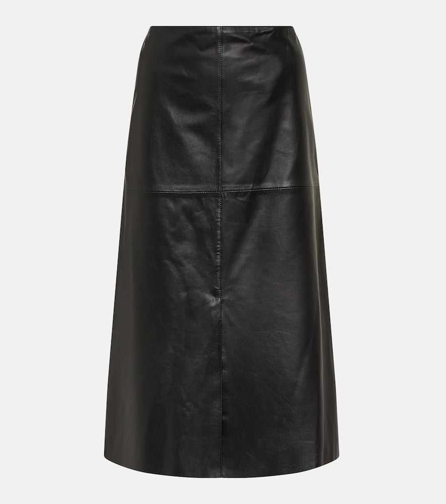 Joseph Sidena leather midi skirt - Joseph Sidena 皮革中长半身裙