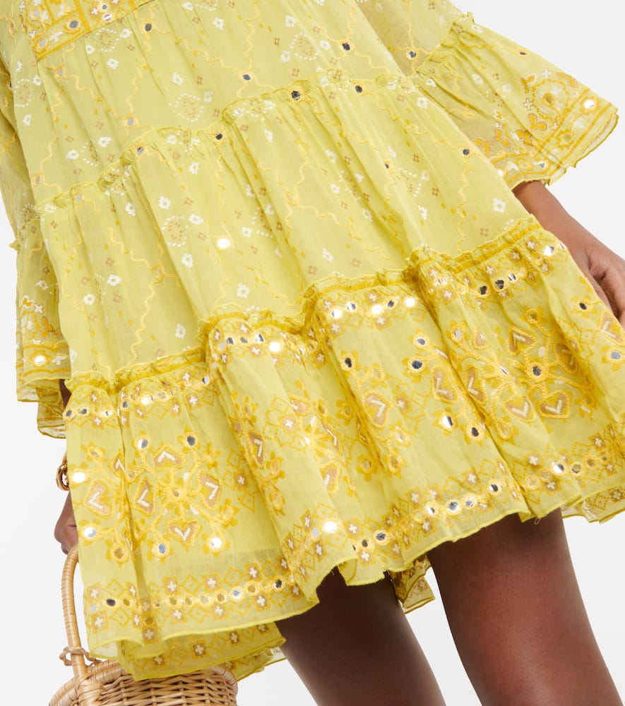 Juliet Dunn Broderie anglaise cotton minidress