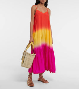 Juliet Dunn D√É¬©grad√É¬© silk midi dress