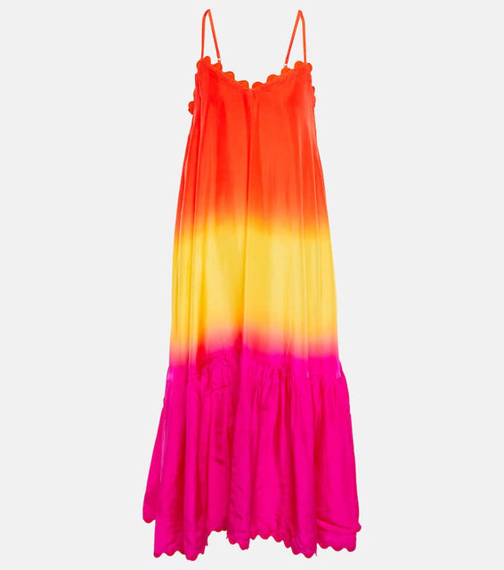 Juliet Dunn D√É¬©grad√É¬© silk midi dress
