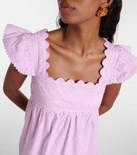 Juliet Dunn Embroidered cotton minidress