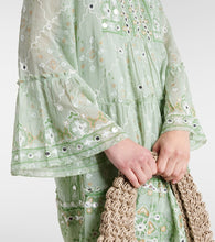 Juliet Dunn Embroidered cotton minidress