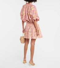 Juliet Dunn Floral cotton-blend Lamé shirt dress