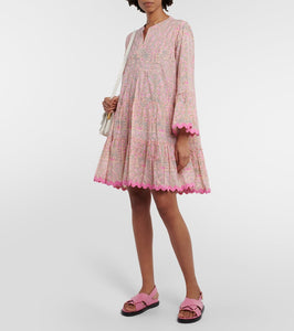 Juliet Dunn Floral cotton minidress