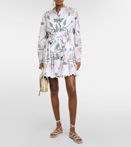 Juliet Dunn Floral cotton minidress