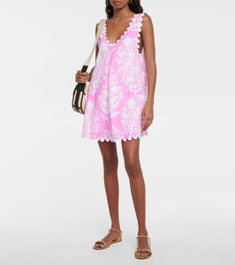 Juliet Dunn Floral cotton minidress