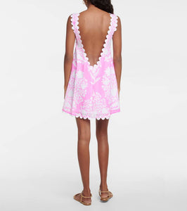 Juliet Dunn Floral cotton minidress