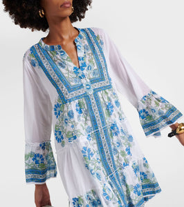 Juliet Dunn Floral cotton minidress