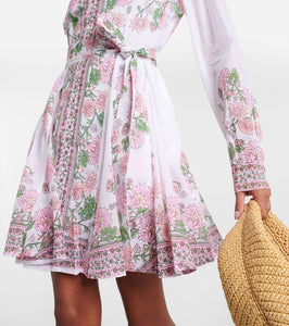 Juliet Dunn Floral cotton minidress