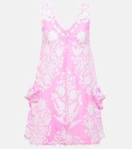 Juliet Dunn Floral cotton minidress