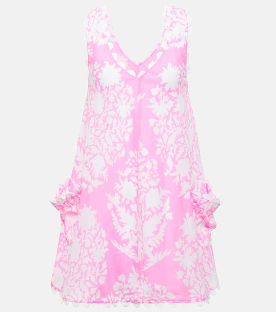 Juliet Dunn Floral cotton minidress