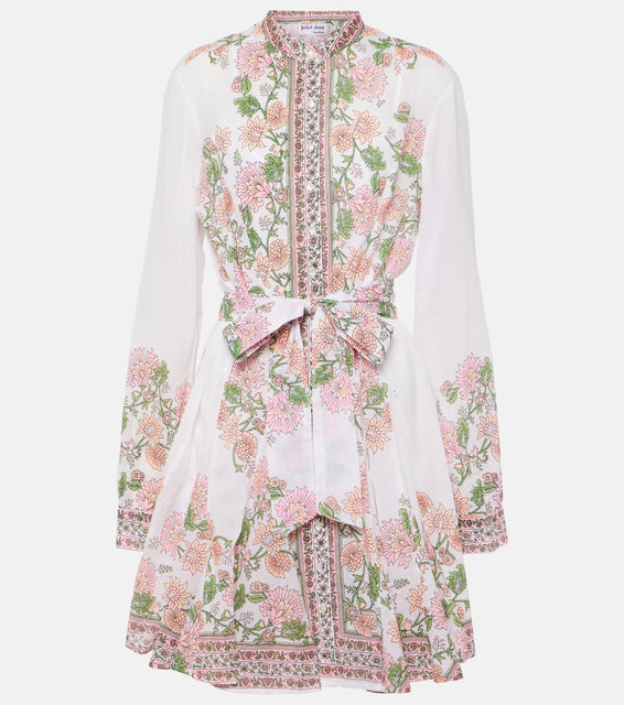 Juliet Dunn Floral cotton minidress