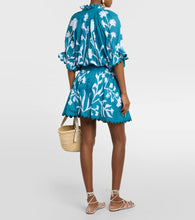 Juliet Dunn Majorelle cotton poplin shirt dress