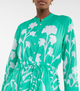 Juliet Dunn Majorelle cotton shirt dress