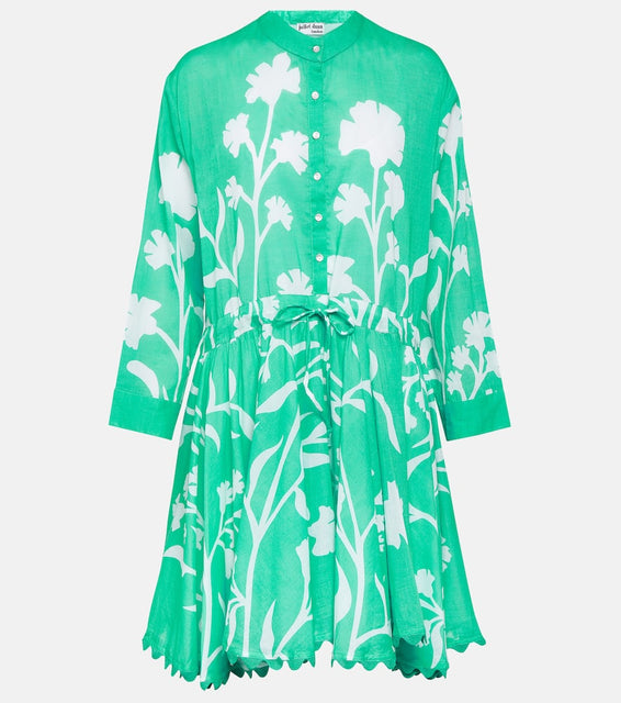 Juliet Dunn Majorelle cotton shirt dress