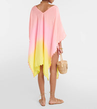 Juliet Dunn Ombr√É¬© scalloped silk kaftan