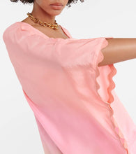 Juliet Dunn Ombr√É¬© scalloped silk kaftan