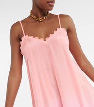 Juliet Dunn Ombr√É¬© scalloped silk midi dress