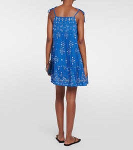 Juliet Dunn Printed cotton minidress