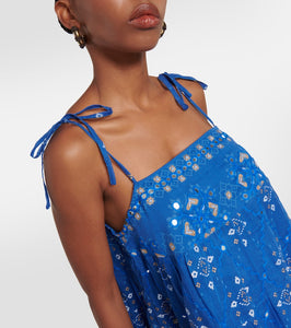 Juliet Dunn Printed cotton minidress