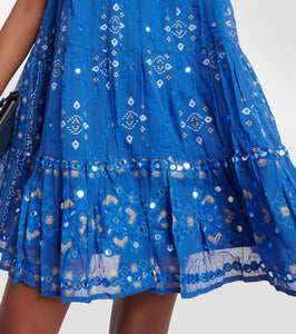 Juliet Dunn Printed cotton minidress