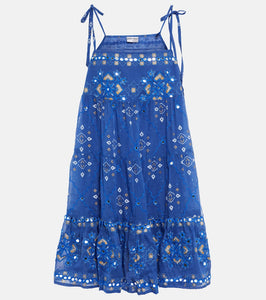 Juliet Dunn Printed cotton minidress