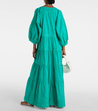 Juliet Dunn Tiered cotton poplin maxi dress