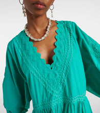 Juliet Dunn Tiered cotton poplin maxi dress