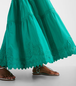 Juliet Dunn Tiered cotton poplin maxi dress