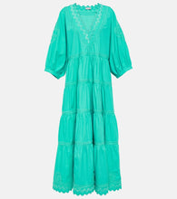 Juliet Dunn Tiered cotton poplin maxi dress