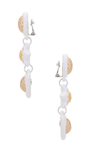 Julietta Foxy Brown Earrings in White