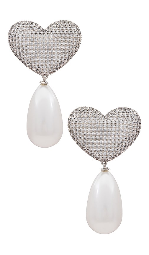 Julietta Frances Earrings in Metallic Silver