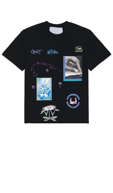 Jungles Expect Nothing Appreciate Everything Tee in Black - Jungles Expect Nothing Appreciate Everything - T-shirt noir - 丛林 Expect Nothing 欣赏一切 黑色 T 恤 - Jungles Expect Nothing Appreciate Everything T-Shirt in Schwarz - Jungles Expect Nothing Appreciate Everything 티셔츠 색상 - Le giungle non si aspettano nulla, apprezzano tutto Maglietta in nero