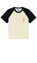 Jungles Hardcore Meditation Raglan Tee in Cream