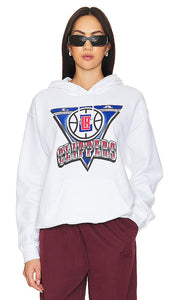 Junk Food Clippers Triangle Hoodie in White - Junk Food Clippers - Sweat à capuche triangulaire - Blanc - 白色垃圾食品快船三角连帽衫 - Junk Food Clippers Dreiecks-Hoodie in Weiß - Junk Food Clippers 트라이앵글 후디 화이트 색상 - Felpa con cappuccio triangolare Junk Food Clippers in bianco