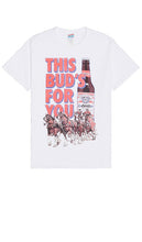 Junk Food This Bud's For You Tee in White - Junk Food This Bud's For You T-shirt en blanc - 垃圾食品 This Bud's For You 白色 T 恤 - Junk Food This Bud's For You T-Shirt in Weiß - Junk Food This Bud's For You 티셔츠 화이트 색상 - Maglietta "This Bud's For You" di cibo spazzatura in bianco