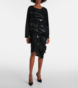Junya Watanabe Asymmetrical paneled midi dress